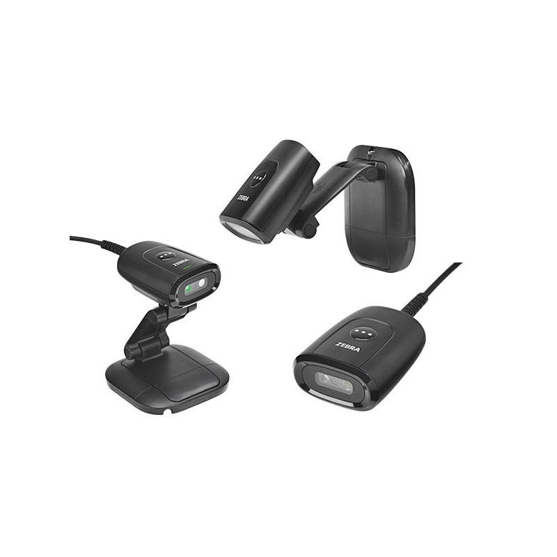 Zebra DS55, Escáner 2D SR, USB + RS232, IP54, negro, kit con cable y soporte