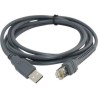 Cable USB Zebra 2.8 m | Espiral apantallado para escáneres y TPV
