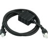 Zebra DC Cable | Cable 8 a 4 pines con pestaña extendida para estaciones múltiples