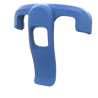 Zebra Carrying Clip Azul | Clip de transporte para HC2X y HC5X