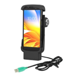 AM Mounts Form-Fit Holder con llave y carga USB RAM-HOL-ZE24PL-1U | Soporte Zebra TC22/27