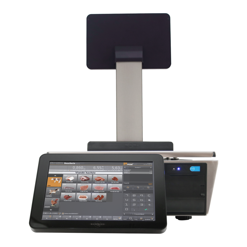 Báscula BM5 Junior Tower con pantalla doble para comercios