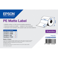 76 x 51 mm PE MATTE Epson Label - 535 etiq - (C3500 series)
