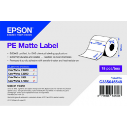 102 x 76 mm PE MATTE Epson Label - 365 etiquetas - (C3500 series)