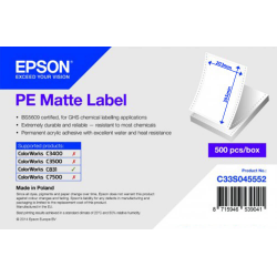 203 x 305 mm PE MATTE Epson Label - 500 etiq - (C831)