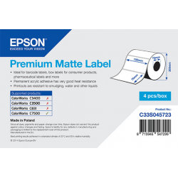 102 x 76 mm Premium MATTE Epson Label - 1570 etiq - (C7500/C7500G)