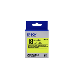 Cinta Epson LabelWorks fluorescente - LK-5YBF negro/amarillo fluorescente 18/9 - 1