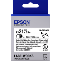 Cinta Epson termorretráctil (HST) LK-7WBA21|C53S657903|El método más rápido para el marcado de cables.|Epson
