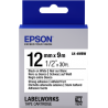 C53S654016 |Cinta Epson adhesiva resistente | LK-4WBW cinta adhesiva resistente negra/blanca 12/9