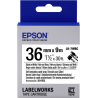 Cinta Epson para cable - LK-4WBB negra/blanca para papel mate 36/9|C53S657902| Ideal para escribir encima.|Epson