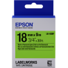 Cinta Epson fluorescente - LK-5GBF negro/verde fluorescente 18/9|C53S655005|Ideal para un etiquetado de gran visibilidad.|Epson