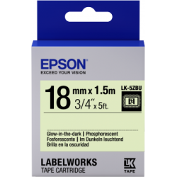 Epson LabelWorks Cartridge Glow-in-the-Dark LK-5ZBU Black/Glow 18mm (1,5m) - 1