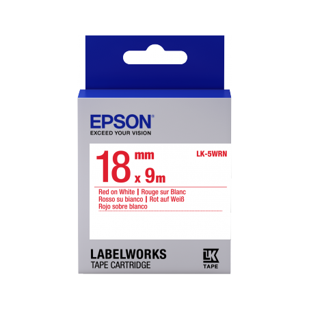 Epson LabelWorks Cartridge Standard LK-5WRN Red/White 18mm (9m) - 1