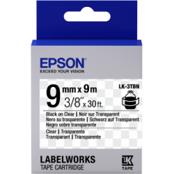 Cinta Epson LabelWorks transparente - LK-3TBN negra transparente/transparente 9/9 - 1