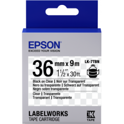 Cinta Epson LabelWorks  transparente - LK-7TBN negra transparente/transparente 36/9 - 1