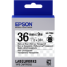 Cinta Epson transparente - LK-7TBN negra transparente/transparente 36/9|C53S657007|Ideal para un etiquetado más discreto.|Epson