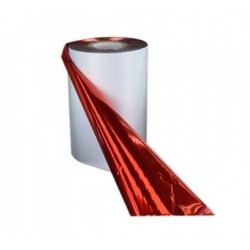 Red Metallic Foil, 110 mm wide x 300 meters - 1
