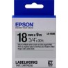 Cinta Epson mate - LK-5SBE negra/plata mate 18/9|C53S655013|Ideal para códigos de barras y gestión de bienes.|Epson