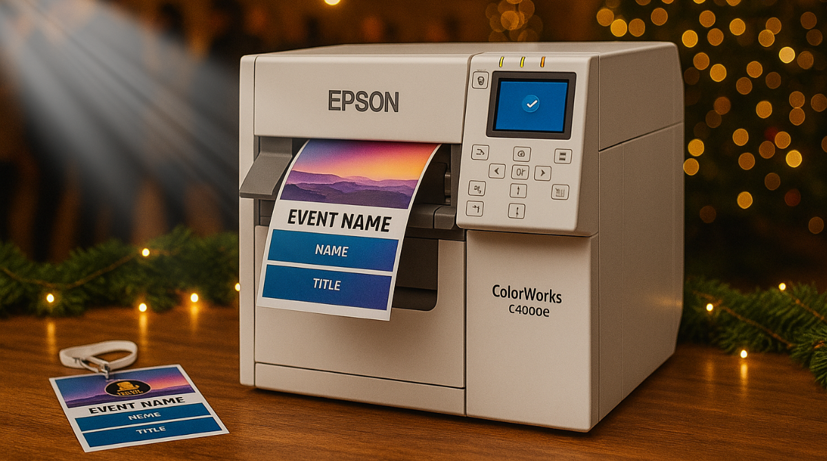 impresora para acreditaciones y eventos epson colorworks c4000e